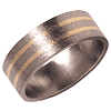 8mm Titanium Band Stone with 14K Gold Inlays