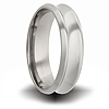 Titanium 8mm Concave Ring with Beveled Edge