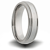 Titanium 8mm Pipe Cut Ring with Ridged Edges