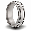 Titanium 8mm Ring with Four Grooves