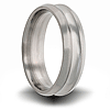 Titanium 8mm Concave Brushed Ring