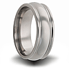 Titanium 8mm Domed Ring with Rounded Edges