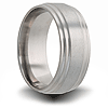 Titanium 8mm Band with Brushed Center and Step Edges