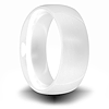 White Ceramic 8mm Domed Ring