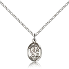 Sterling Silver 1/2in St Andrew Charm & 18in Chain