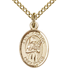 Gold Filled 1/2in St Agatha Charm & 18in Chain