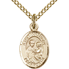 Gold Filled 1/2in St Anthony Charm & 18in Chain