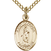 Gold Filled 1/2in St Barbara Charm & 18in Chain