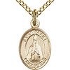 Gold Filled 1/2in St Blaise Charm & 18in Chain
