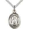 Sterling Silver 1/2in St Blaise Charm & 18in Chain