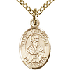 Gold Filled 1/2in St Alexander Charm & 18in Chain
