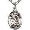 Sterling Silver 1/2in St Catherine of Siena Charm & 18in Chain