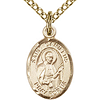 Gold Filled 1/2in St Camillus Charm & 18in Chain