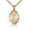 Gold Filled 1/2in St Daniel Charm & 18in Chain