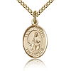 Gold Filled 1/2in St Dymphna Charm & 18in Chain
