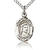 Sterling Silver 1/2in St Elizabeth of Hungary Charm & 18in Chain