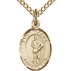 Gold Filled 1/2in St Florian Charm & 18in Chain