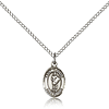 Sterling Silver 1/2in St Florian Charm & 18in Chain