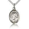 Sterling Silver 1/2in St Francis de Sales Charm & 18in Chain