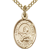 Gold Filled 1/2in St Francis Xavier Charm & 18in Chain