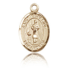 14kt Yellow Gold 1/2in St Genesius Charm