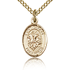 Gold Filled 1/2in St George Charm & 18in Chain