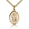 Gold Filled 1/2in St James the Greater Charm & 18in Chain