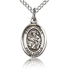 Sterling Silver 1/2in St James Charm & 18in Chain
