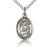 Sterling Silver 1/2in St Jason Charm & 18in Chain
