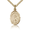 Gold Filled 1/2in St Joan of Arc Charm & 18in Chain