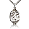 Sterling Silver 1/2in St John the Baptist Charm & 18in Chain