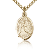 Gold Filled 1/2in St Joseph of Cupertino Charm & 18in Chain