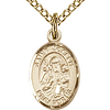Gold Filled 1/2in St Joseph Charm & 18in Chain