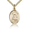 Gold Filled 1/2in St Joshua Charm & 18in Chain