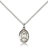 Sterling Silver 1/2in St Kateri Charm & 18in Chain