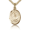 Gold Filled 1/2in St Lawrence Charm & 18in Chain