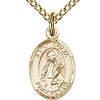 Gold Filled 1/2in St Lucia Charm & 18in Chain