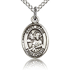 Sterling Silver 1/2in St Mark Charm & 18in Chain
