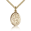 Gold Filled 1/2in St Matthew Charm & 18in Chain