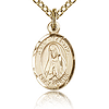 Gold Filled 1/2in St Martha Charm & 18in Chain