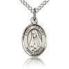 Sterling Silver 1/2in St Martha Charm & 18in Chain