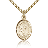 Gold Filled 1/2in St Philomena Charm & 18in Chain
