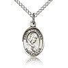 Sterling Silver 1/2in St Philomena Charm & 18in Chain