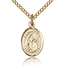 Gold Filled 1/2in St Monica Charm & 18in Chain