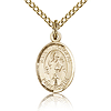 Gold Filled 1/2in St Nicholas Charm & 18in Chain
