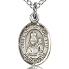 Sterling Silver 1/2in Lady of Loretto Charm & 18in Chain