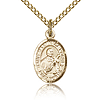 Gold Filled 1/2in St Martin de Porres Charm & 18in Chain