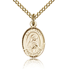 Gold Filled 1/2in St Rita Charm & 18in Chain