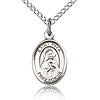 Sterling Silver 1/2in St Rita Charm & 18in Chain