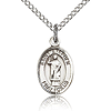 Sterling Silver 1/2in St Stephen Charm & 18in Chain